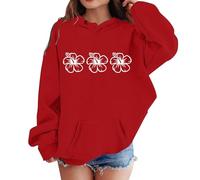 Felpa con Cappuccio Bambini Unisex Basic Comfort Maniche Lunghe Stampa Festiva Maglia di Tuta a Manica Lunga Pullover Hoodie Cerniera e Tasche Comoda Calda per Bambina 1-7 Anni
