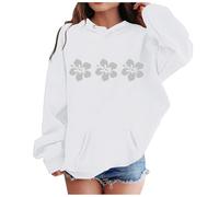 Felpa con Cappuccio Bambini Unisex Ragazza Y2K Maglione Maglia di Tuta a Manica Lunga Pullover Cappotto Caldo Capispalla Ragazze Natale per Bambina 1-7 Anni