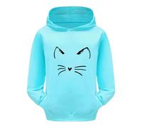 Felpa con Cappuccio Bambini Unisex Top Sportivo Maglietta Maniche Lunghe Stampa Festiva Natalizia Casual Cappotto Caldo Capispalla Ragazze Maglione Cotone per Bambina 1-7 Anni