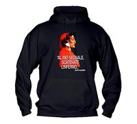 Felpa con Cappuccio Bambino Ragazzo Basic Top qualità Top vestibilità - Dante Alighieri Citazione - novità Fashion Divertenti Humor Youtuber New Bambina Made in Italy (9-11, Nero)