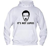 Felpa con Cappuccio Bambino Ragazzo Basic Top qualità Top vestibilità - Dr. House It's Not Lupus - novità Fashion Divertenti Humor Youtuber New Bambina Made in Italy (Bianco, M)