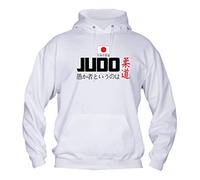 Felpa con Cappuccio Bambino Ragazzo Basic Top qualità Top vestibilità - Judo - novità Fashion Divertenti Humor Youtuber New Bambina Made in Italy (Bianco, 9-11 Anni)