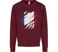 Felpa Con Cappuccio Bandiera Francese Giorno Del Calcio Uomo