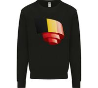 Felpa Con Cappuccio Belgio Bandiera Giorno Del Calcio Uomo