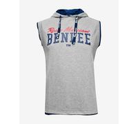 Felpa con cappuccio Benlee Epperson senza maniche grigio blu rosso - XL