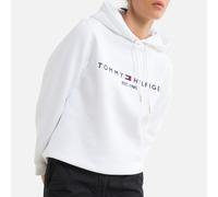 Felpa con cappuccio Bianco S Tinta unita