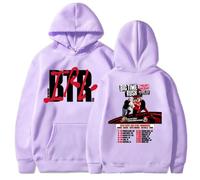 Felpa con Cappuccio Big Time Rush Tour 2026 | Stile Urbano Unisex | Autunno Manica Lunga | Moda Streetwear (59056-viola,S)