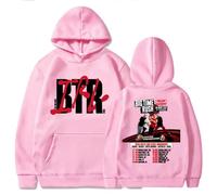 Felpa con Cappuccio Big Time Rush Tour 2026 | Stile Urbano Unisex | Autunno Manica Lunga | Moda Streetwear (59056-rosa,XXL)