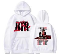 Felpa con Cappuccio Big Time Rush Tour 2026 | Stile Urbano Unisex | Autunno Manica Lunga | Moda Streetwear (59056-bianco,XL)