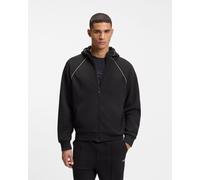 Felpa con cappuccio BOSS Green Join Saggy Full Zip nera - L