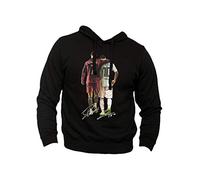 Felpa con Cappuccio Calcio Cristiano 7 Campioni Bomber - Hoodie Sport Giocatori dei Record Gol (Nero, XS)