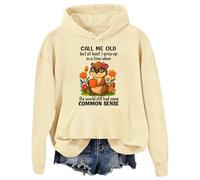 Felpa con cappuccio Call Me Old But At Least I Grew Up in A Time When The World Had still some Common Sense Sweatshirt, Khika, 3XL