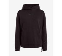 Felpa con cappuccio Calvin Klein Fleece Middle Small Logo nero donna - L