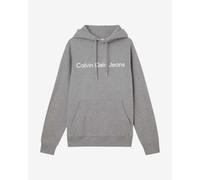 Felpa con cappuccio Calvin Klein Jeans Logo grigio - XL