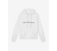 Felpa con cappuccio Calvin Klein Jeans Minimal Logo bianco donna - L