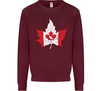 Felpa Con Cappuccio Canadian Maple Leaf Flag Canada Beaver Uomo