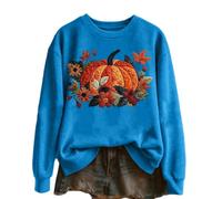 Felpa con Cappuccio Casual alla Scollo E Stampa Zucca di Halloween da Donna | Halloween Costume Halloween Felpa Donna Tee Shirt Manica Lunga Pullover Top per Donne