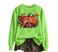 Felpa con Cappuccio Casual alla Scollo E Stampa Zucca di Halloween da Donna | Halloween Costume Halloween Felpa Donna Tee Shirt Manica Lunga Pullover Top per Donne