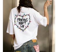 Felpa con cappuccio casual da donna con coulisse, top in cotone primaverile/estivo, versatile, con design come la pianta carnivora, Eleven, motivi di film e anime, fantascienza/thriller e stampe d'avv
