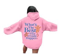 Felpa con cappuccio casual da donna What The Best That Could Happen Y2K Graphic Anime Pullover Clothes 2025 Abiti con cappuccio Workou College University Trendy Preppy Gothic Fall Comfort Fashion