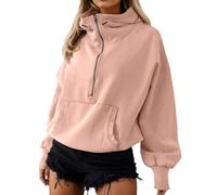 Felpa con cappuccio casual da uomo con taschino, comoda felpa con cappuccio per uso quotidiano, design Ocean World, perfetto jeans per primavera e autunno coat donna, Rosa chiaro., XL