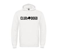 Felpa con cappuccio CLUB DOGO gue pequeno bianca o nera unisex uomo donna