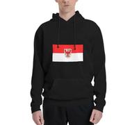 Felpa con Cappuccio con Bandiera austriaca - Abbigliamento con Orgoglio Nazionale dell'Europa Centrale-XXL