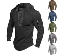 Felpa con cappuccio con coulisse da uomo Crossmens Gym Hoodie Muscle Fit Coulisse Felpe a maniche lunghe Felpe da corsa Performance Fitness Maglioni Dry Fit Esercizio Pullover Elastico Bodybuilding
