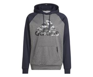 Felpa con cappuccio con logo adidas Aeroready Game and Go Camo Grigio M