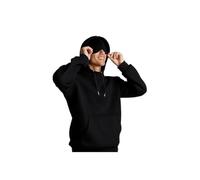 Felpa con cappuccio con maschera per gli occhi integrata, felpa con cappuccio da viaggio in modalità aereo, felpa da donna alla moda con tasche nascoste, felpe con cappuccio indossabili, Nero , XL