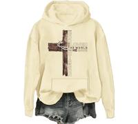 Felpa con cappuccio con scritta "For God So Loved the World That He Gave His Only Son Christian Cross Religious Faith Shirt, Khika-h, 3XL
