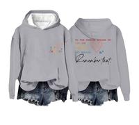 Felpa con cappuccio con slogan Letter Graphic a maniche lunghe, con tasche a righe, grigio., S
