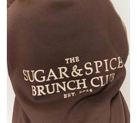 Felpa con cappuccio con stampa grafica, solo parte superiore della tuta, autunnale e invernale, morbida e accogliente, maglione casual carino, adatto per il club del caffè, Natale 0XL,1XL,2XL,3XL,4XLC