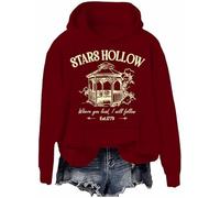 Felpa con cappuccio con stelle Hollow Stars Where You Lead I Will Follow Felpe Stars Hollow 1779 Felpe con cappuccio, Porpora, M