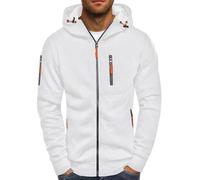 Felpa Con Cappuccio Con Zip da Uomo | Tinta Unita Bianca Atletica Pianura Traspirante da Lavoro Premium Adulto Golf Classica