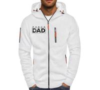 Felpa Con Cappuccio Con Zip da Uomo | Tinta Unita Bianca Atletica Traspirante da Lavoro Premium Adulto Golf Classica