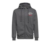 Felpa con cappuccio con zip king kerosin speed king grigio acciaio King kerosin
