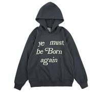 Felpa con Cappuccio CPFM Ye Must Be Born Again Streetwear Nero Cotone Taglia L
