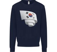 Felpa Con Cappuccio Curled Bandiera Della Corea Del Sud Giorno Del Calcio Uomo