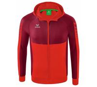 Erima Uomo Giacca da Allenamento con Cappuccio Six Wings, rosso/bordeaux, L
