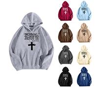 Felpa con cappuccio da corsa da uomo con stampa grafica classica, calda e morbida, con tasche, traspirante, casual, con cappuccio, a maniche lunghe, per autunno e inverno, Azzurro, L