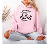 Felpa con cappuccio da donna A Bit Of A Mess But Doing My Best Rabbit Animals