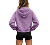 Felpa con Cappuccio da Donna a Tinta Unita per Il Massimo Comfort Quotidian | Maglioni Donna Da Montagna Bianco Fucsia Larghe Arcobaleno Man Trippin Americane Carini Dentro Ampi Lunghe