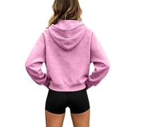 Felpa con Cappuccio da Donna a Tinta Unita per Il Massimo Comfort Quotidian | Maglioni Donna Da Montagna Bianco Fucsia Larghe Arcobaleno Man Trippin Americane Carini Dentro Ampi Lunghe