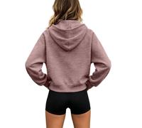 Felpa con Cappuccio da Donna a Tinta Unita per Il Massimo Comfort Quotidian | Maglioni Donna Da Montagna Bianco Fucsia Larghe Arcobaleno Man Trippin Americane Carini Dentro Ampi Lunghe