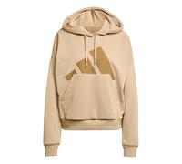 adidas Donna Essentials Big Logo French Terry Loose Hoodie, Warm Sandstone/Brown Desert, M