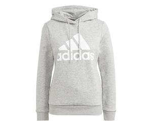 Felpa con cappuccio da donna adidas Essentials Logo Fleece Grigio XL