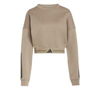 Felpa con cappuccio da donna adidas Hyperglam 3-Stripes Marron L
