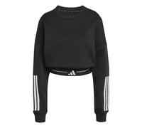 Adidas Hyperglam 3 Stripes Cropped Crewneck Sweatshirt Nero L Donna