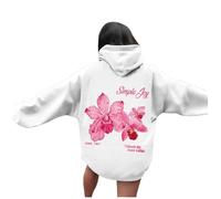 Felpa con cappuccio da donna alla moda con stampa a lettere con cappuccio a maniche lunghe casual con cappuccio sportivo